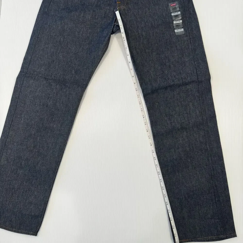 Levi’s 501 Shrink To Fit Jeans 32x32 Deadstock Dark Wash NWT Dadcore Normcore - Picture 6 of 16